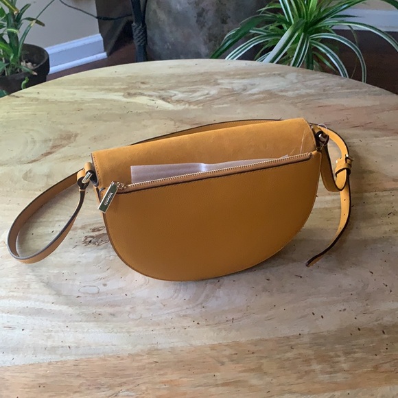 KATE SPADE Luna Crescent Suede and Leather mix Crossbody bag - - Picture 4 of 11